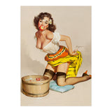 Pinup Girl Bobbing For Apples (Print Only) thumbnail