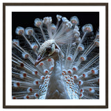 Albino Peacock Displaying White Feathers thumbnail