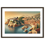 Vintage Croatia, Dubrovnik Coastal Poster thumbnail