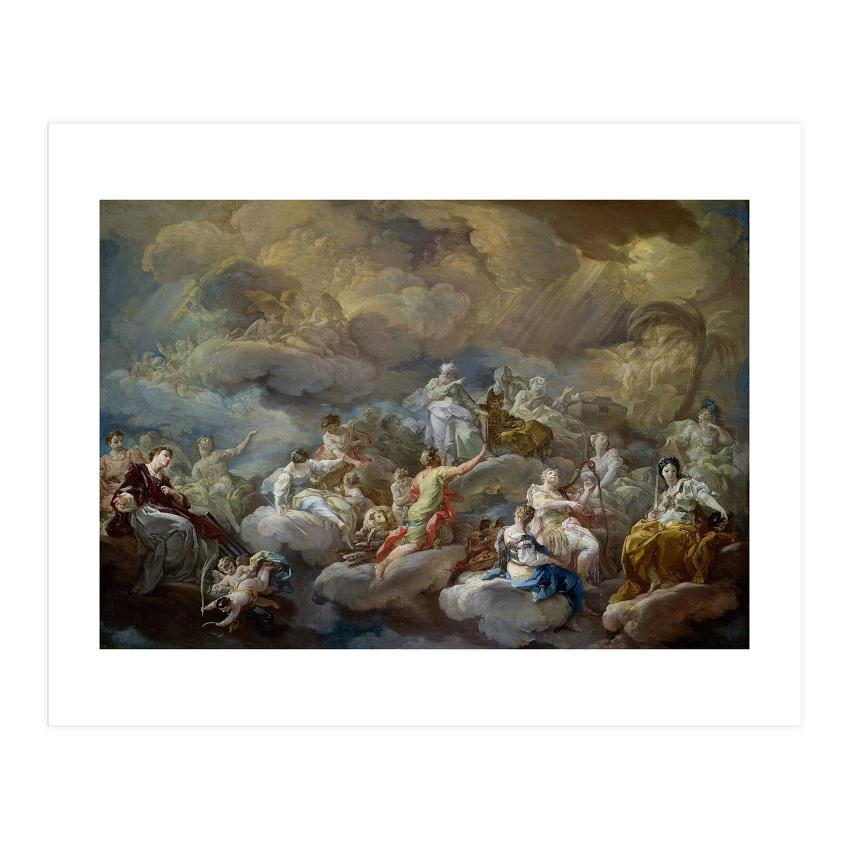 Corrado Giaquinto / 'Saints in Glory', 1755-1756, Italian School, Oil on canvas, 97 cm x 137 cm, ... (Print Only)
