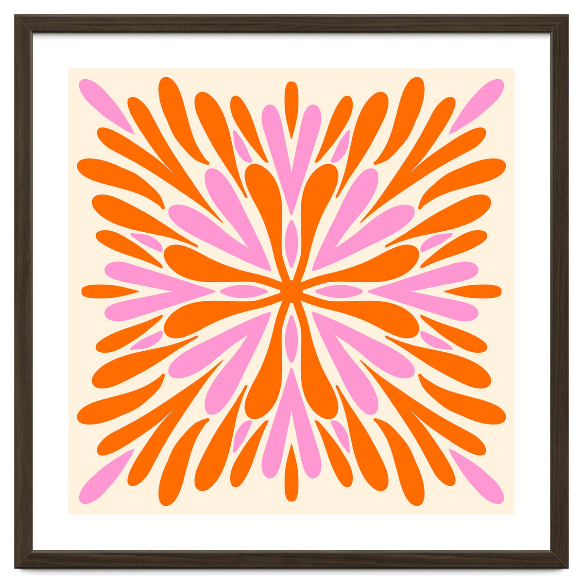 Symmetry Petals - pink and orange