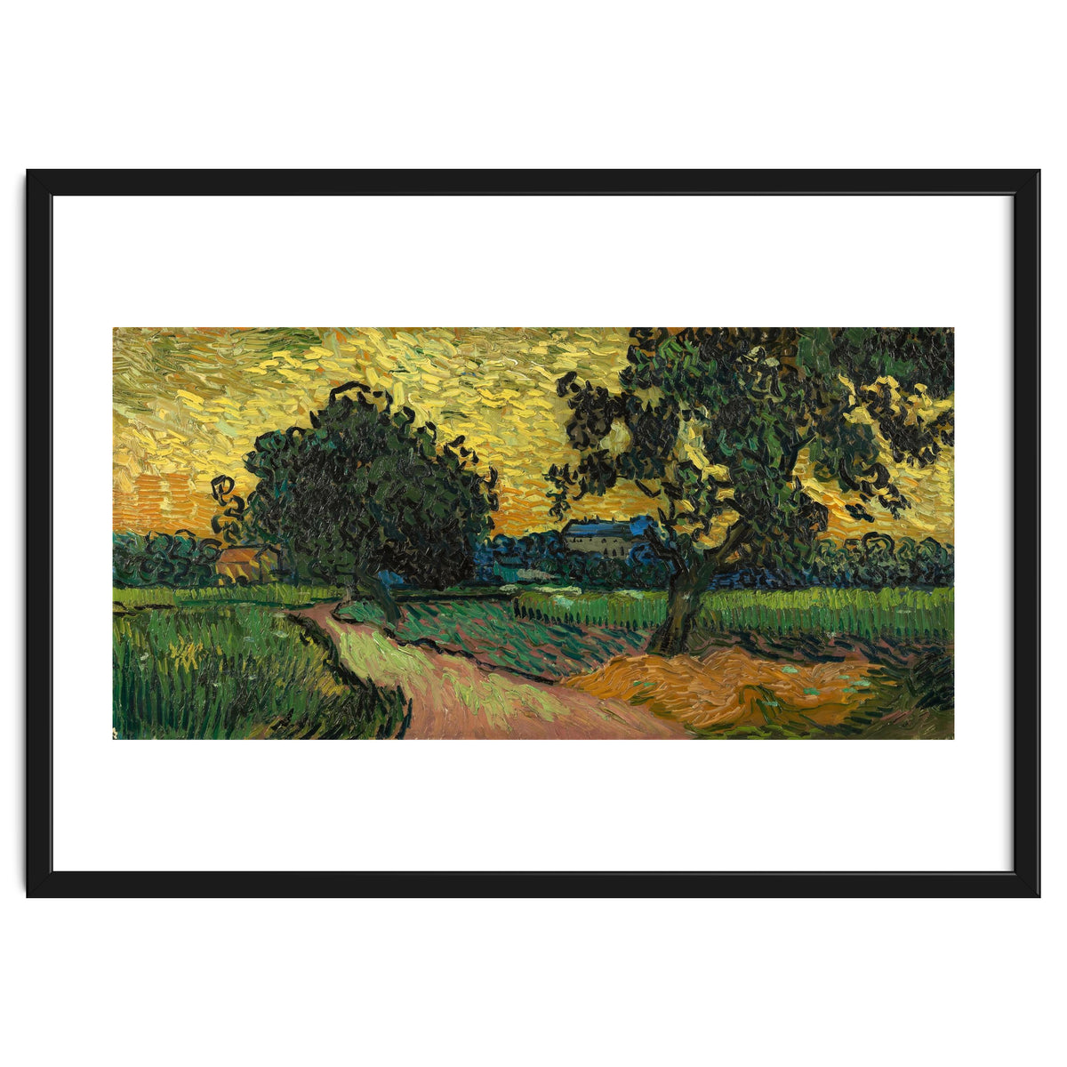 Landscape at Twilight. Date: June 1890, Auvers-sur-Oise. Dimensions: 50.2 cm x 101 cm, 70 cm x 12...