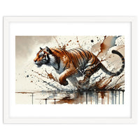Dynamic Tiger In Motion