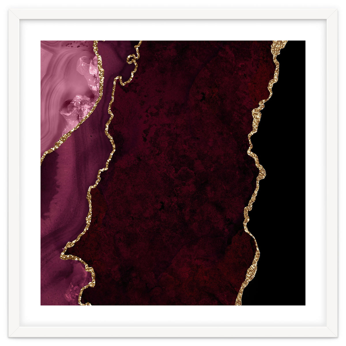 Burgundy & Gold Agate Texture 15