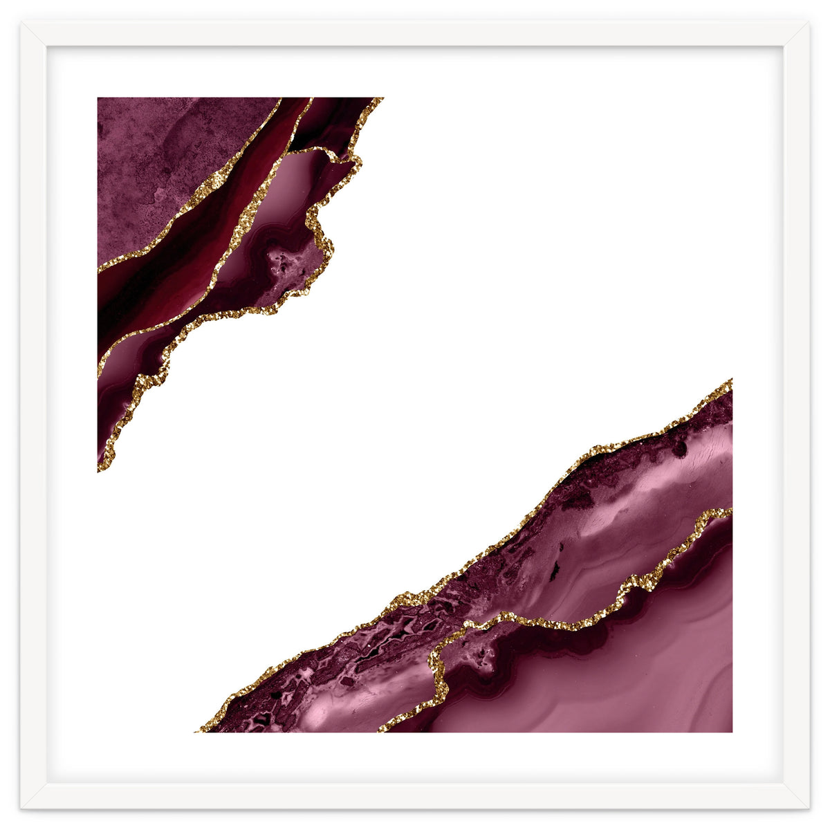 Burgundy & Gold Agate Texture 19