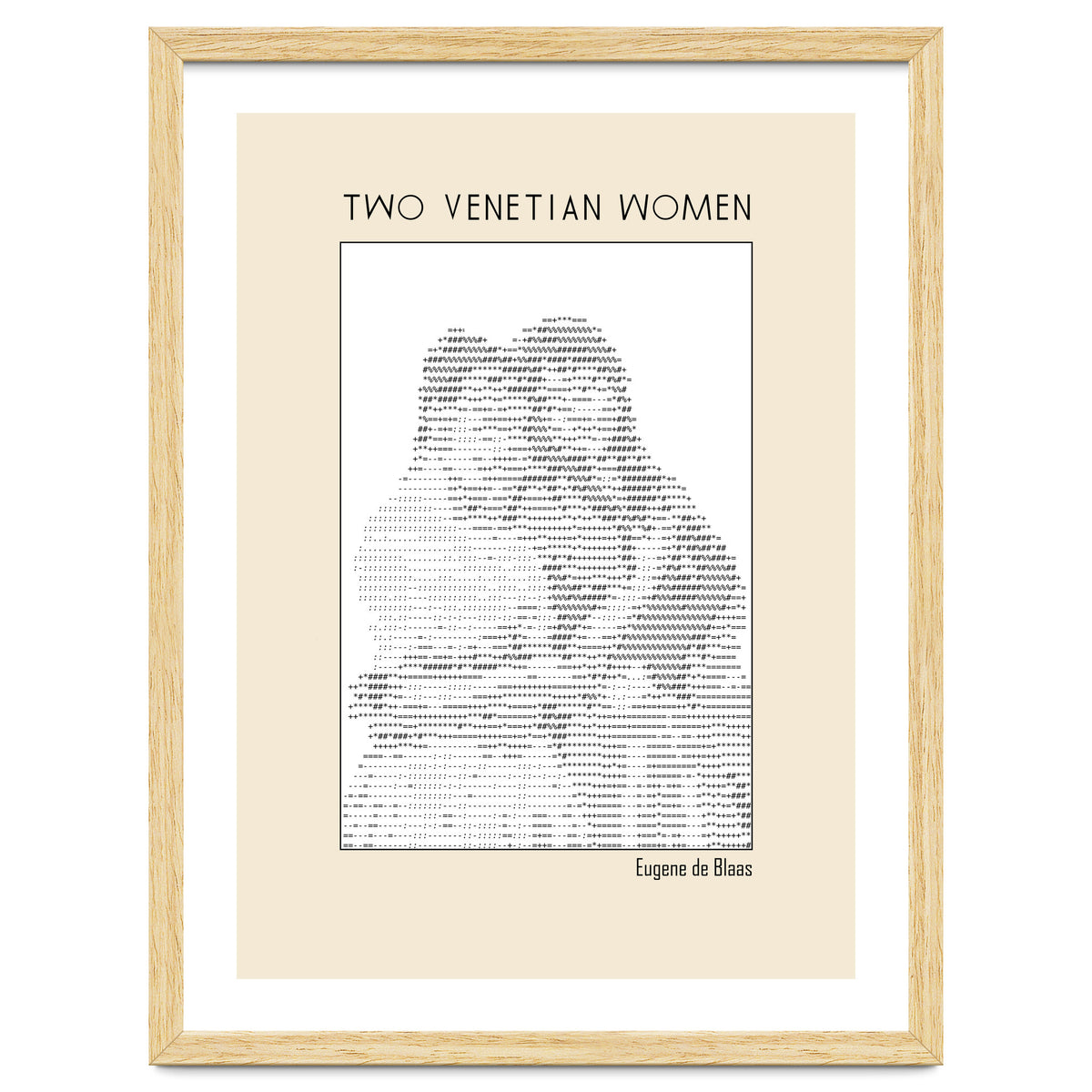 Two Venetian Women – Eugene de Blaas (ascii art)