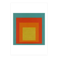 JOSEF ALBERS - HOMAGE TO THE SQUARE GREEN RED YELLOW ORANGE  (Print Only)