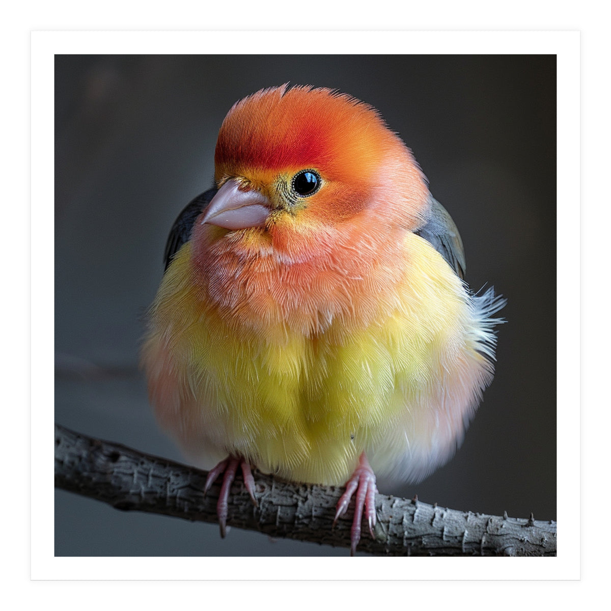 Beautiful Bird With Vibrant Orange And Yellow Plumage (Print Only)