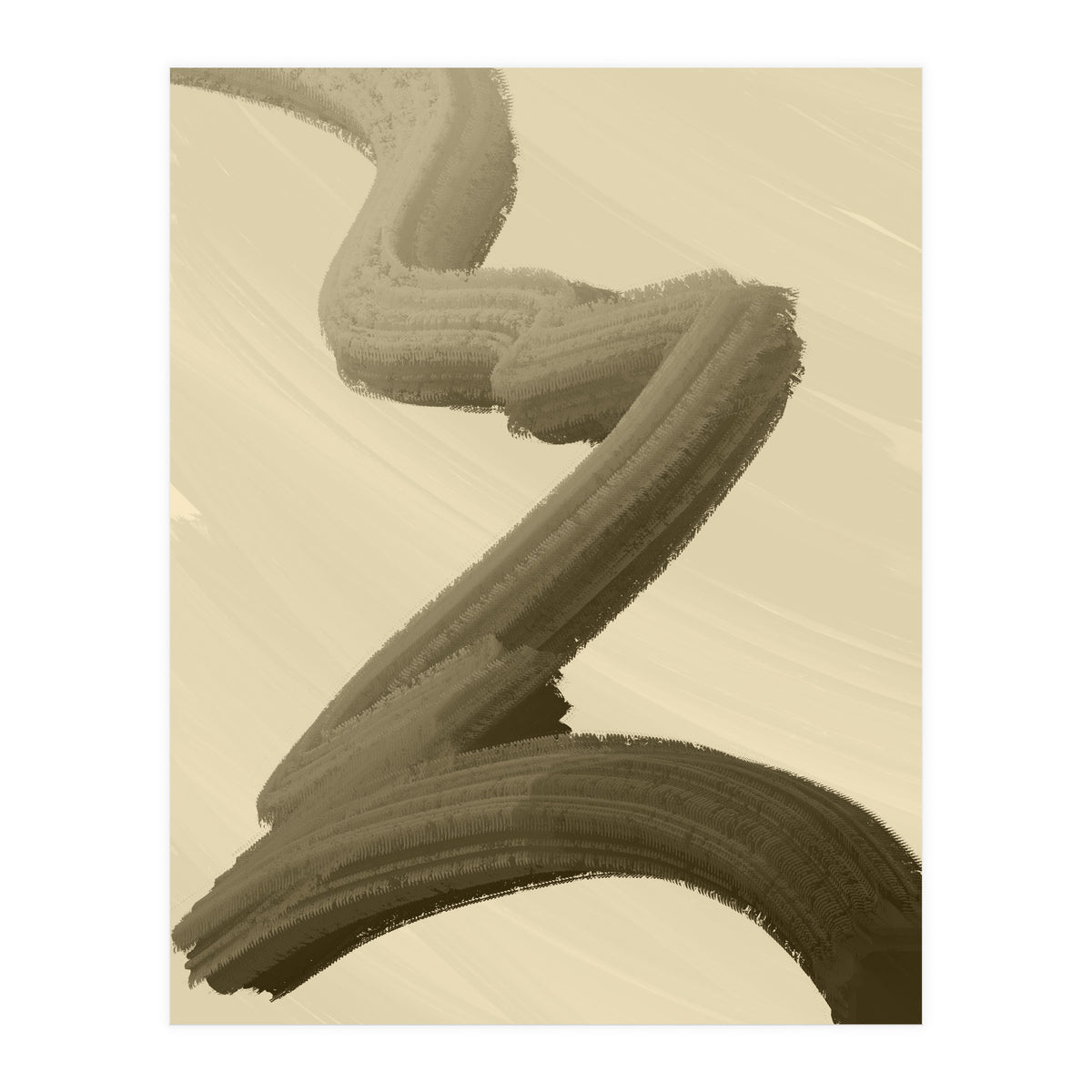 Brushstrokes in Sepia (Print Only)