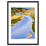 Georgia O’Keeffe – Chama River, Ghost Ranch (1937) | Serene Southwestern Landscape in Bold Modernist Forms thumbnail