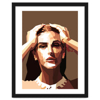 Monica Bellucci Actress Retro Art Illustration