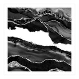 Black & Silver Agate Texture 06  (Print Only) thumbnail