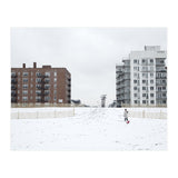 Walking with the dog on a snowy day (Print Only) thumbnail