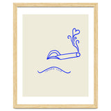 Smoked Love, Line Art Drawing Sketch, Minimalism Doodle Woman Cigarette Cigar Smoke, Eclectic Bohemian Framed thumbnail