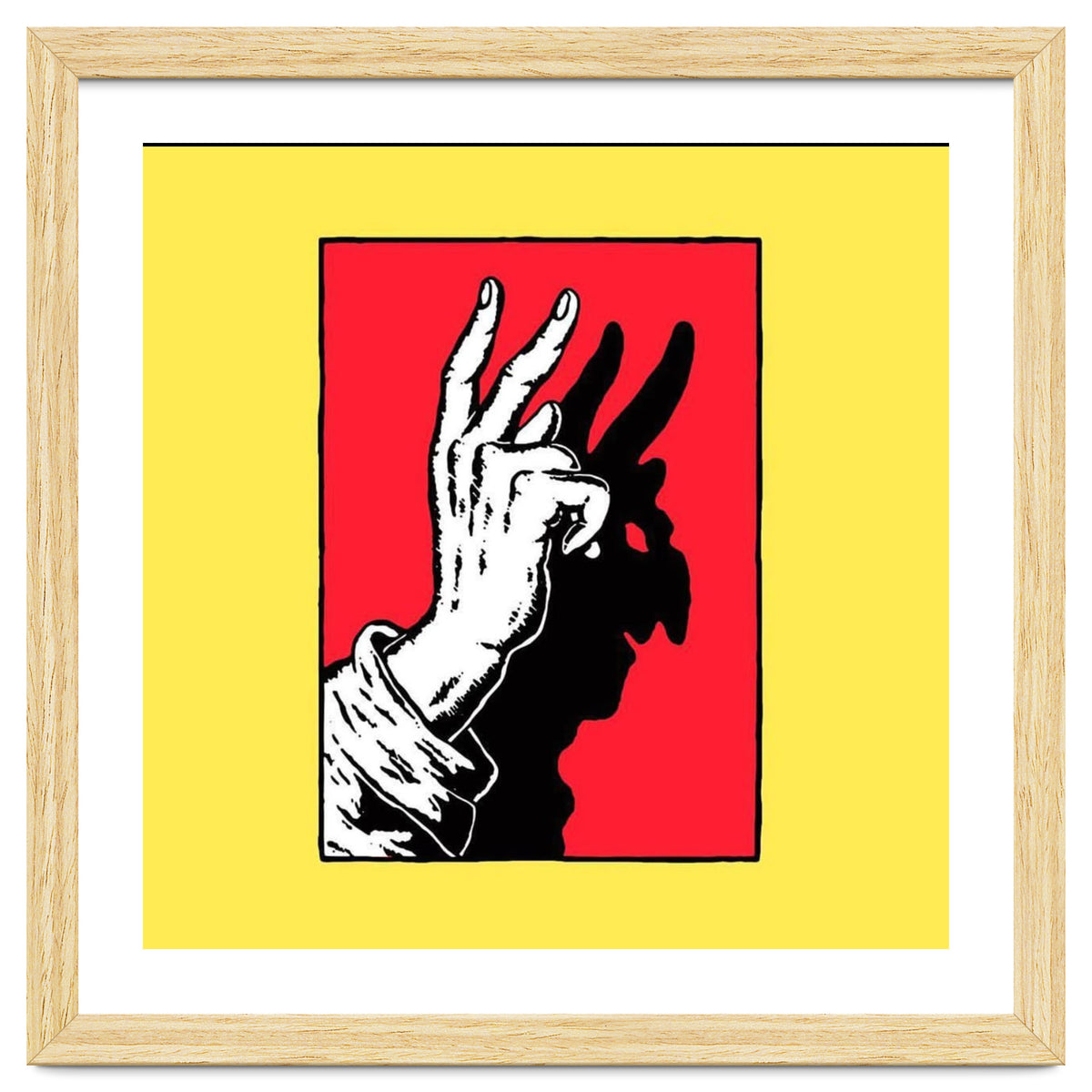 Hand Shadow Art – Peace & Freedom Illustration
