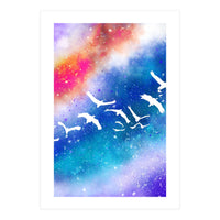 Spread Your Wings, Birds Freedom Fly Painting (Print Only)