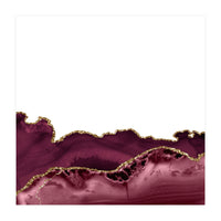 Burgundy & Gold Agate Texture 30  (Print Only)