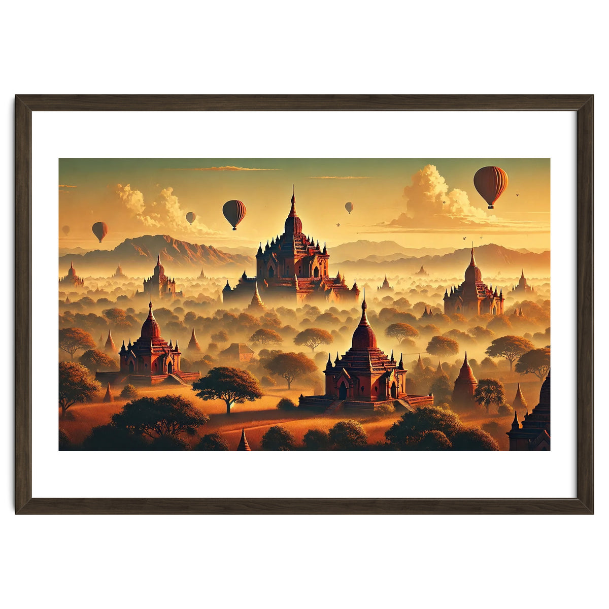Vintage Bagan Poster, Myanmar