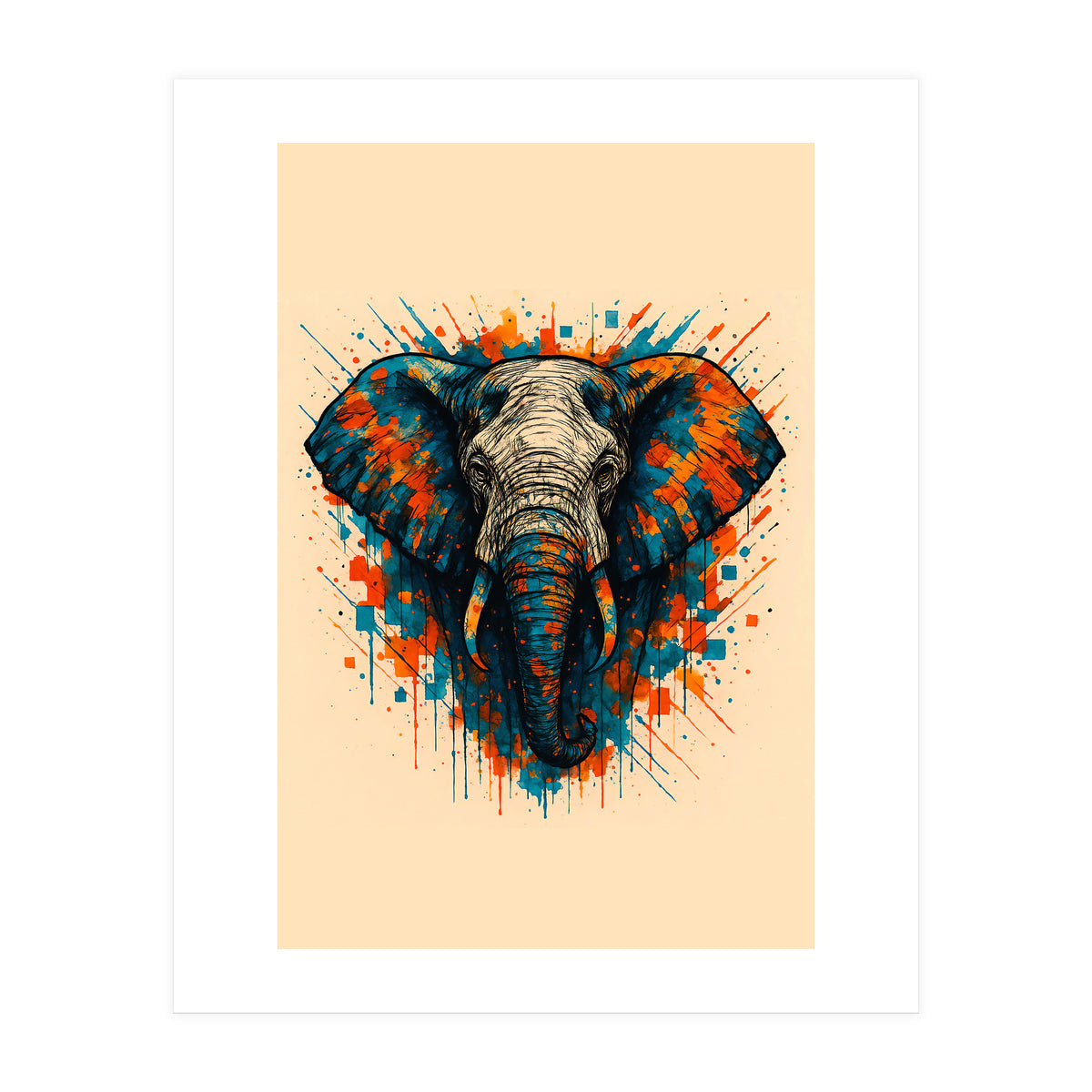 Elephant Animal Watercolor (Print Only)