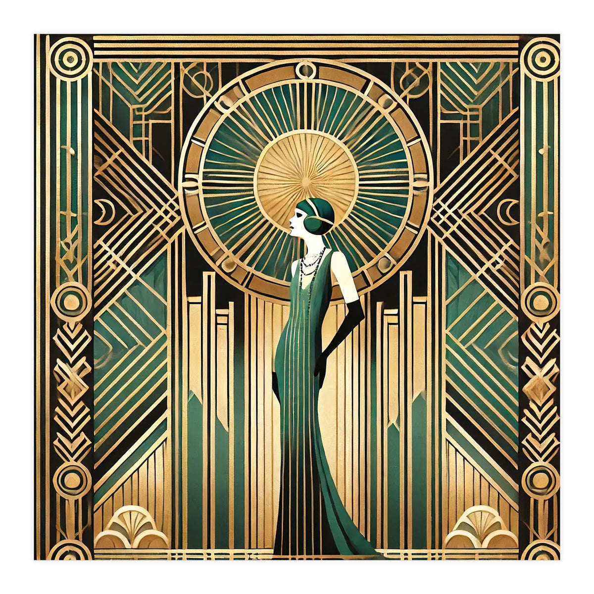 Opulent Elegance A Tribute To Art Deco (Print Only)
