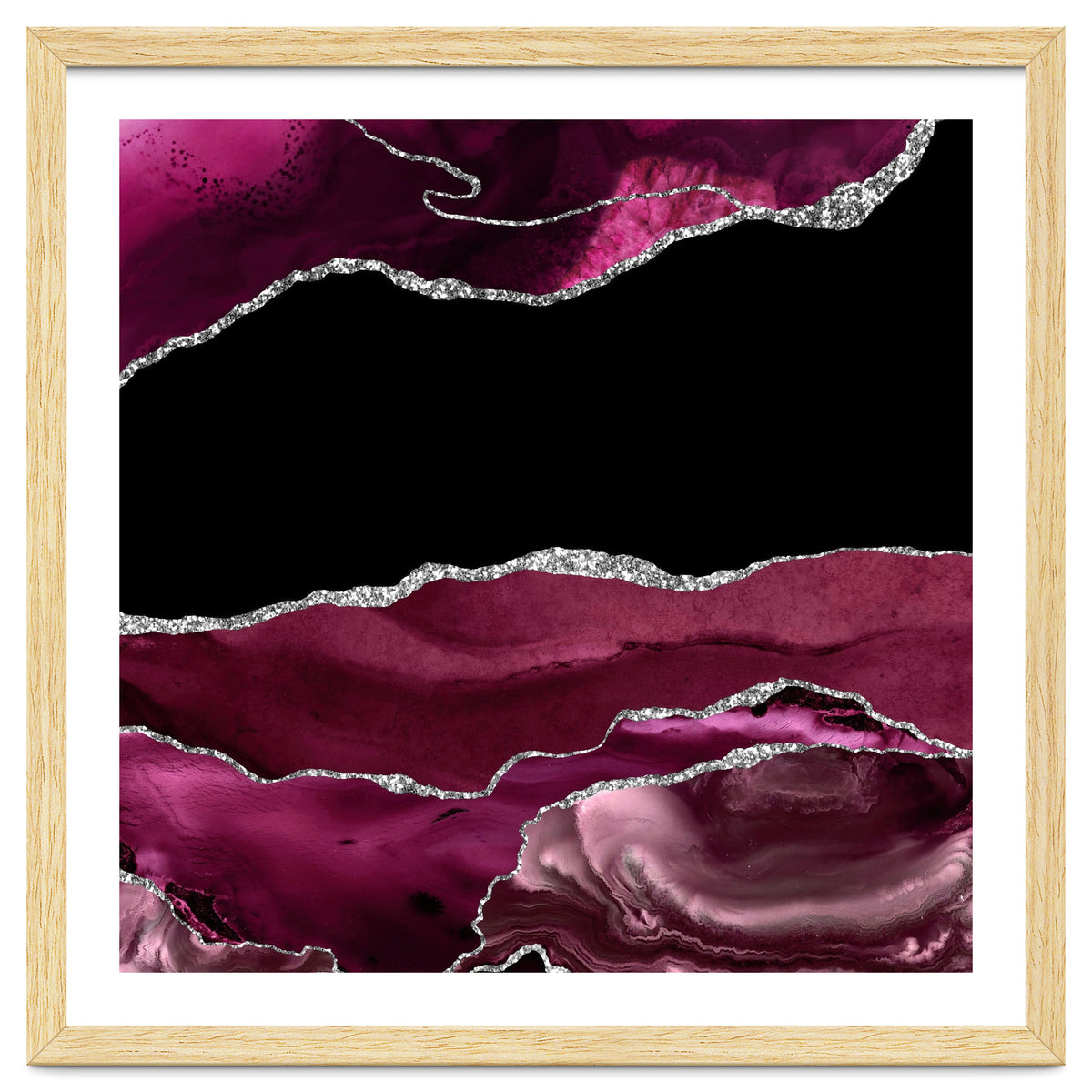 Burgundy & Silver Agate Texture 02