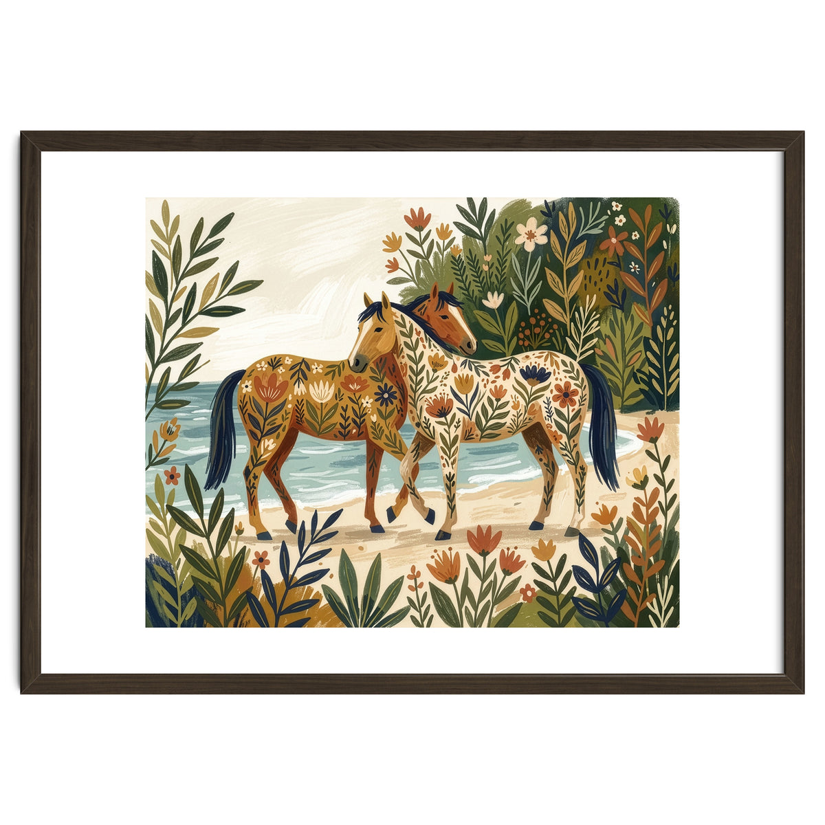 Horses In Blooming Paradise