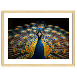 Close Up Peacock Displaying Its Feathers thumbnail