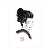 Geisha Face Red Lips (Print Only) thumbnail
