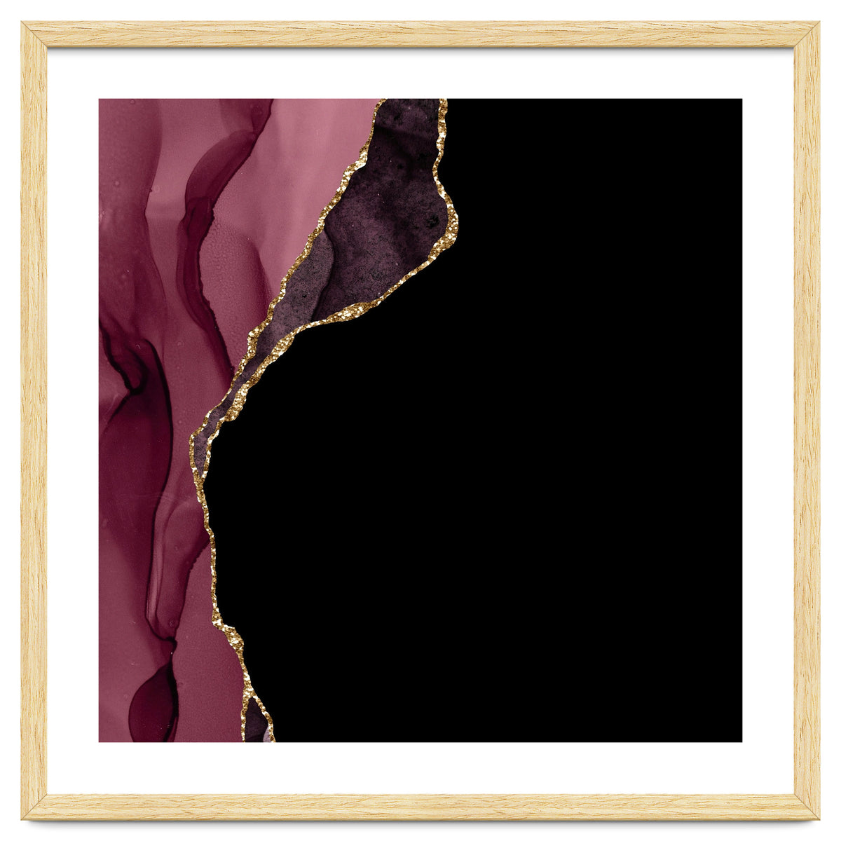 Burgundy & Gold Agate Texture 09