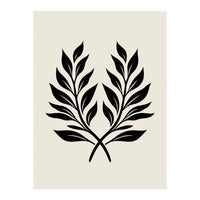 Minimalist Laurel Wreath: Botanical Line Art (Print Only)