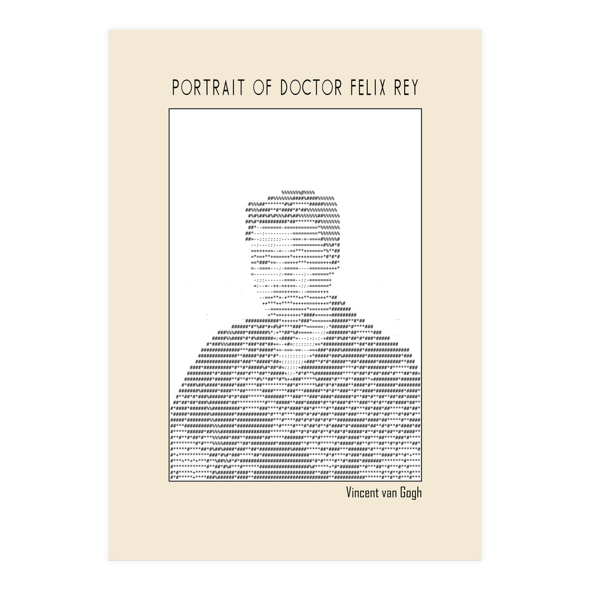 Portrait Of Doctor Felix Rey (ascii Art) (Print Only)