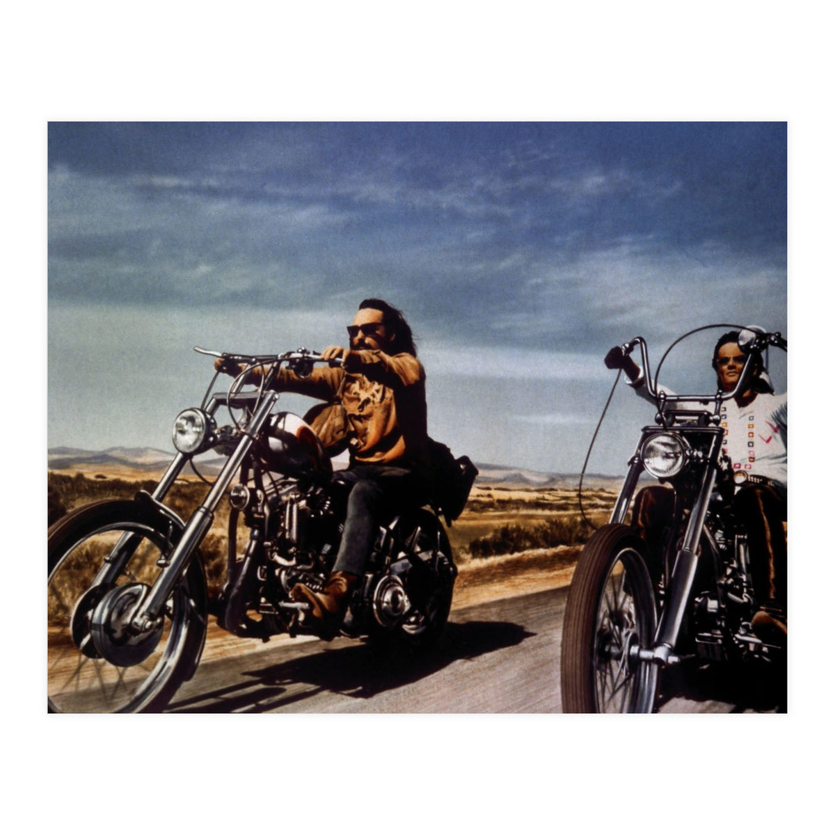 DENNIS HOPPER and PETER FONDA in EASY RIDER (1969), directed by DENNIS HOPPER. (Print Only)