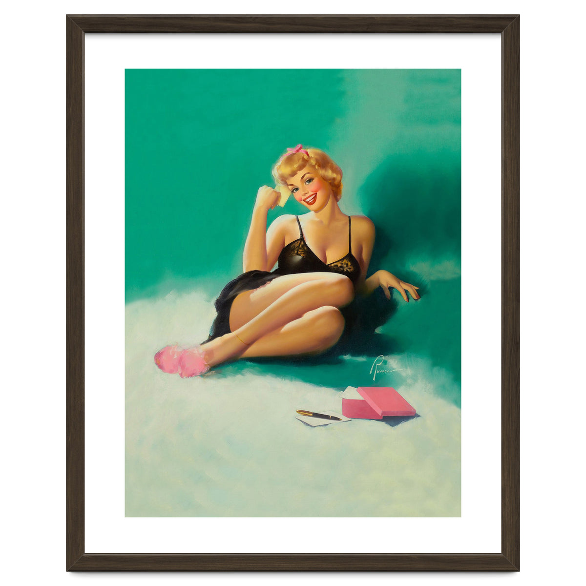 Sexy Pinup Girl With Phone Number For You