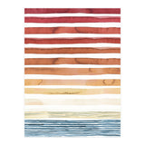 Watercolour Sunset Stripes Orange (Print Only) thumbnail