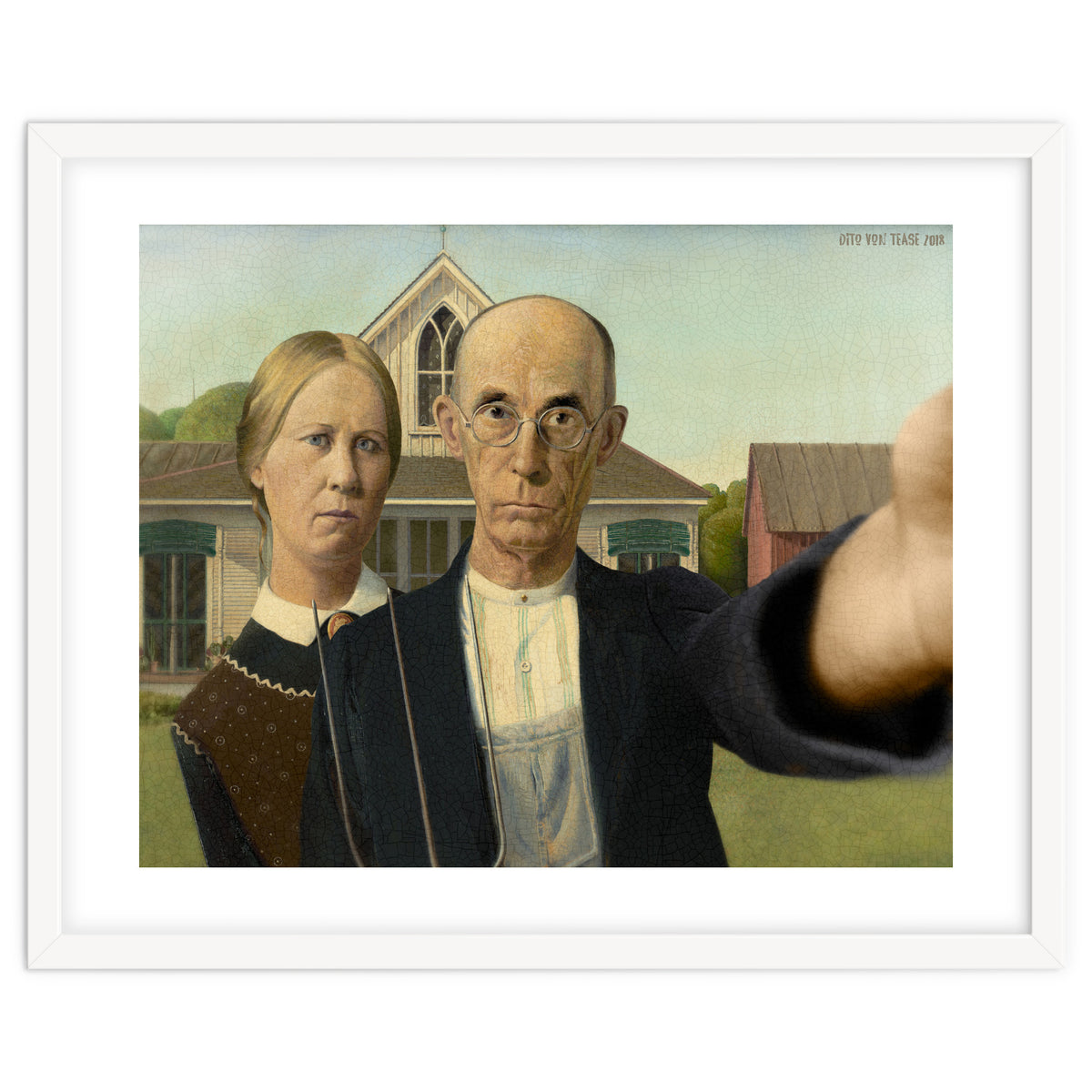 American Gothic - Grant Wood - Selfie