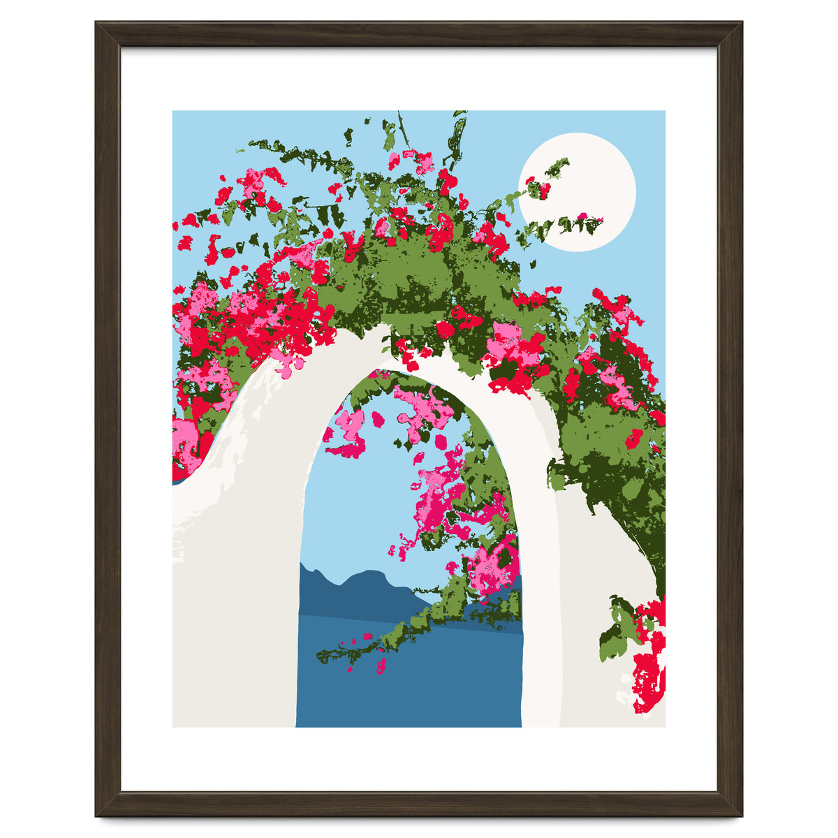 Bougainvillea Arch, Greece Santorini Architecture Travel, Summer Botanical Nature Bohemian, Eclectic Boho