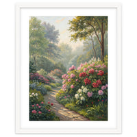 Sunlit Spring Garden Path Oil Painting