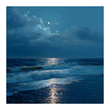 Moonlit Shoreline with Crashing Surf (Print Only) thumbnail