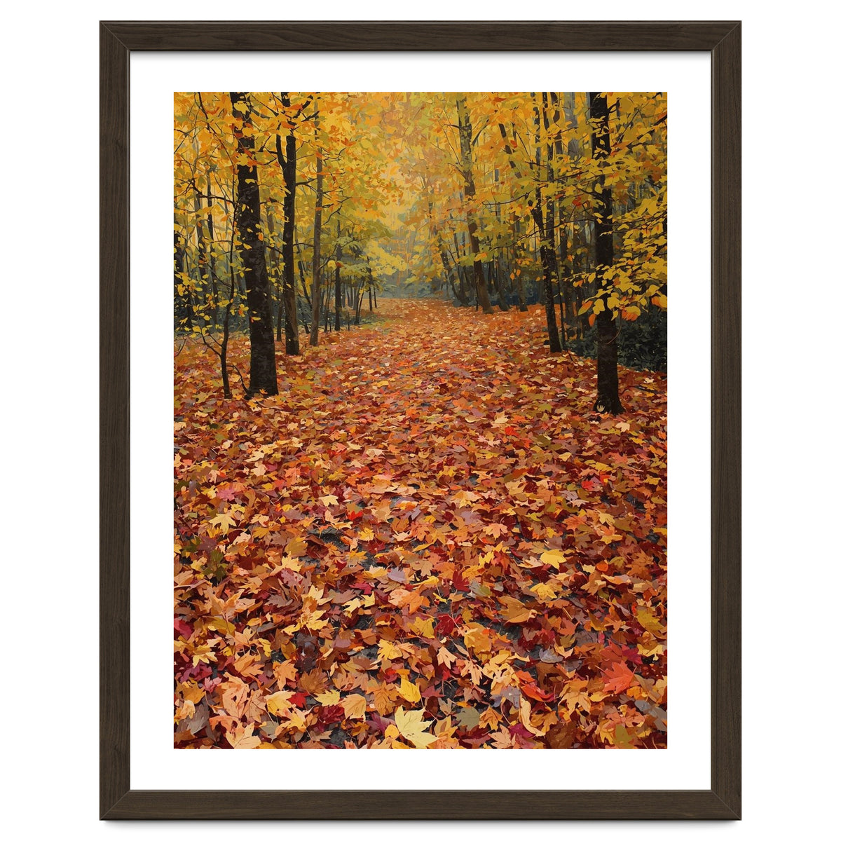Ethereal Autumn Forest Path