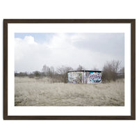 Graffiti barn in the middle of nowhere