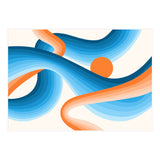 Rise, Abstract Retro Sunrise, Modern Bohemian Space, Concept Graphic Sky, Eclectic Nature (Print Only) thumbnail