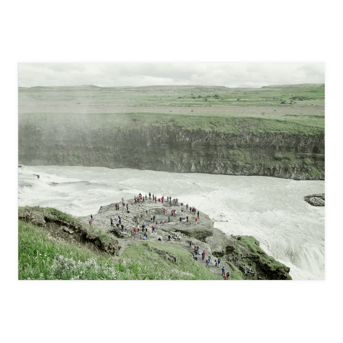 Tourists at the edge of the big river - Iceland  (Print Only)