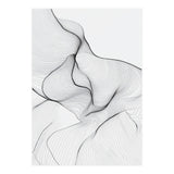 Abstract Black And White Flowing Lines Organic Form (Print Only) thumbnail