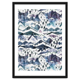 Watercolor Landscape Blue Mountains thumbnail