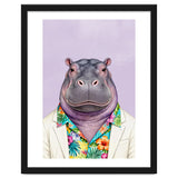 Hippopotamus in Gangster Havana Shirt thumbnail