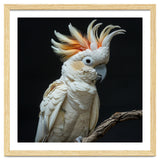 White Cockatoo Parrot Bird Perched On Branch thumbnail