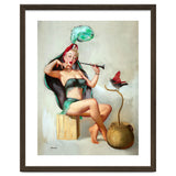 Pinup Sexy Girl Performing A Trick thumbnail