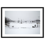 Baseball field covered in snow thumbnail