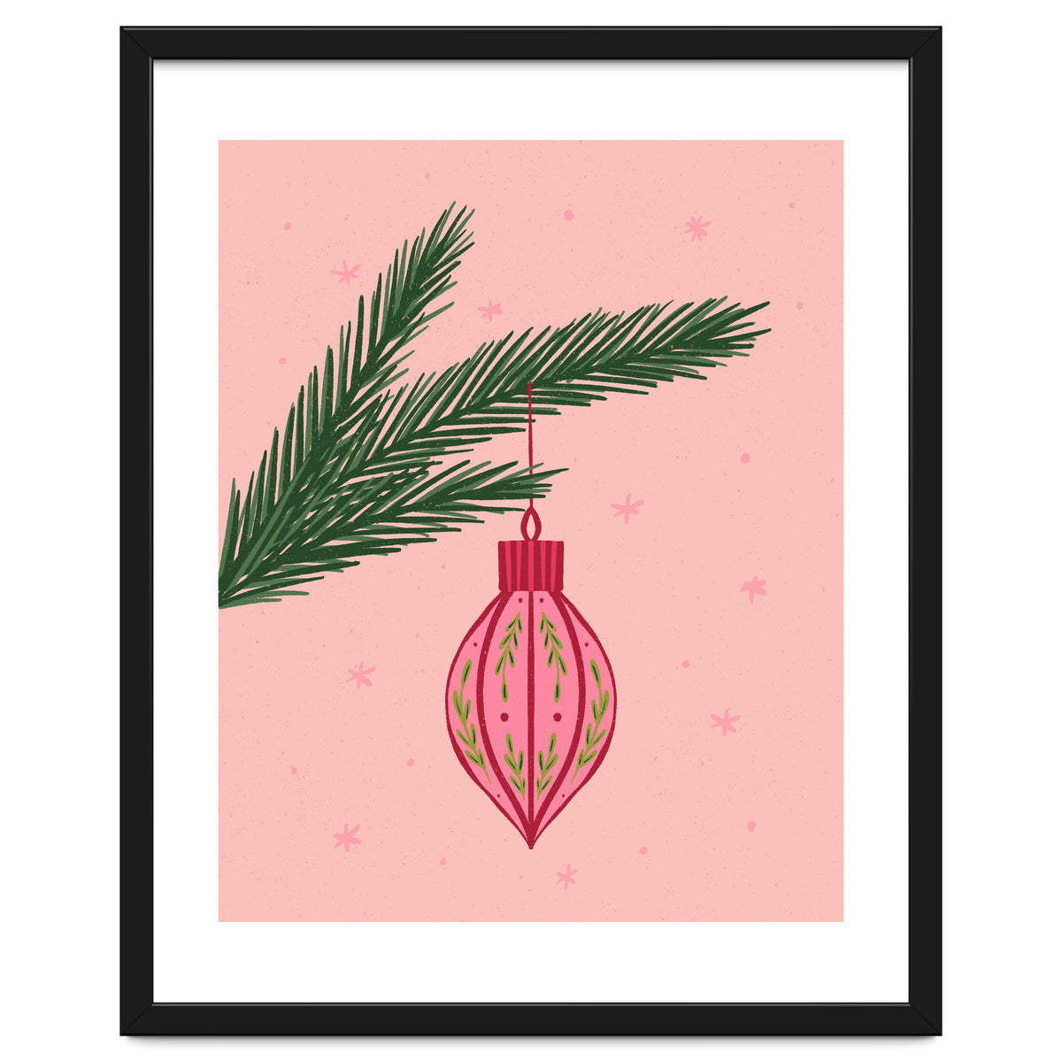 Christmas Globe with tree branch