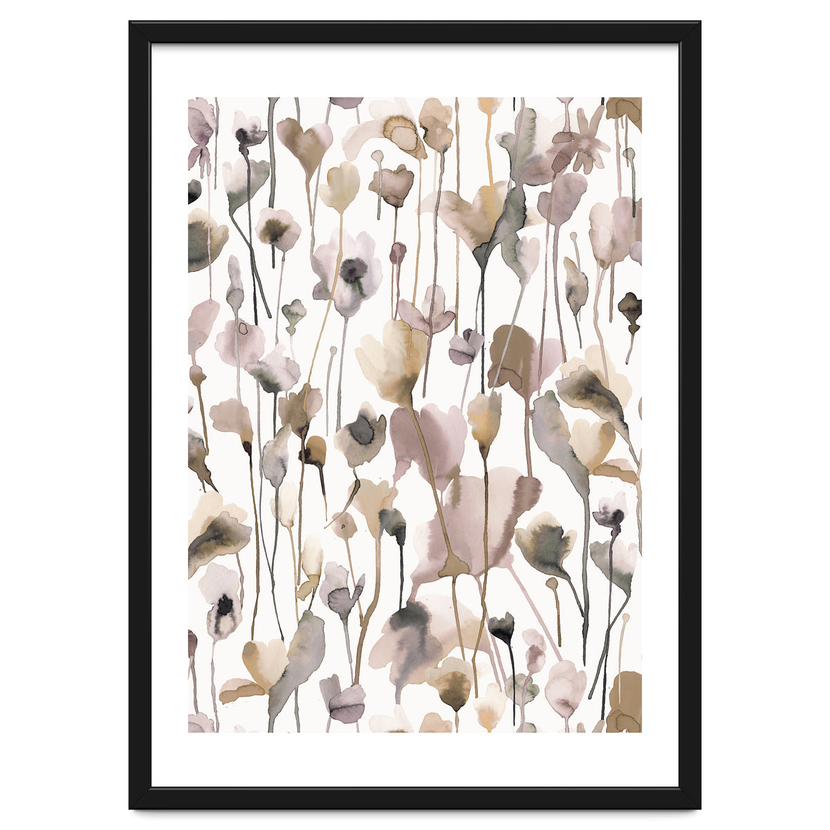 Watercolour Terracotta Wild Flowers